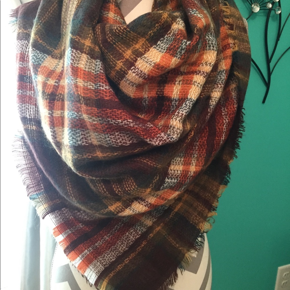 Plaid Blanket Scarf